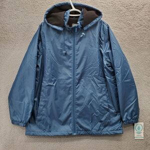 Totes Womens Storm Jacket Size 18/20 L Water Resistant Fleece Lined Blue NWT